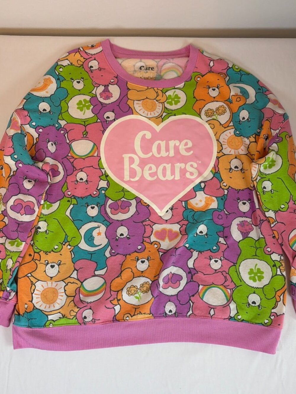 Hybrid Apparel Care Bears Crewneck Sweatshirt Women's 2XL Multicolor
